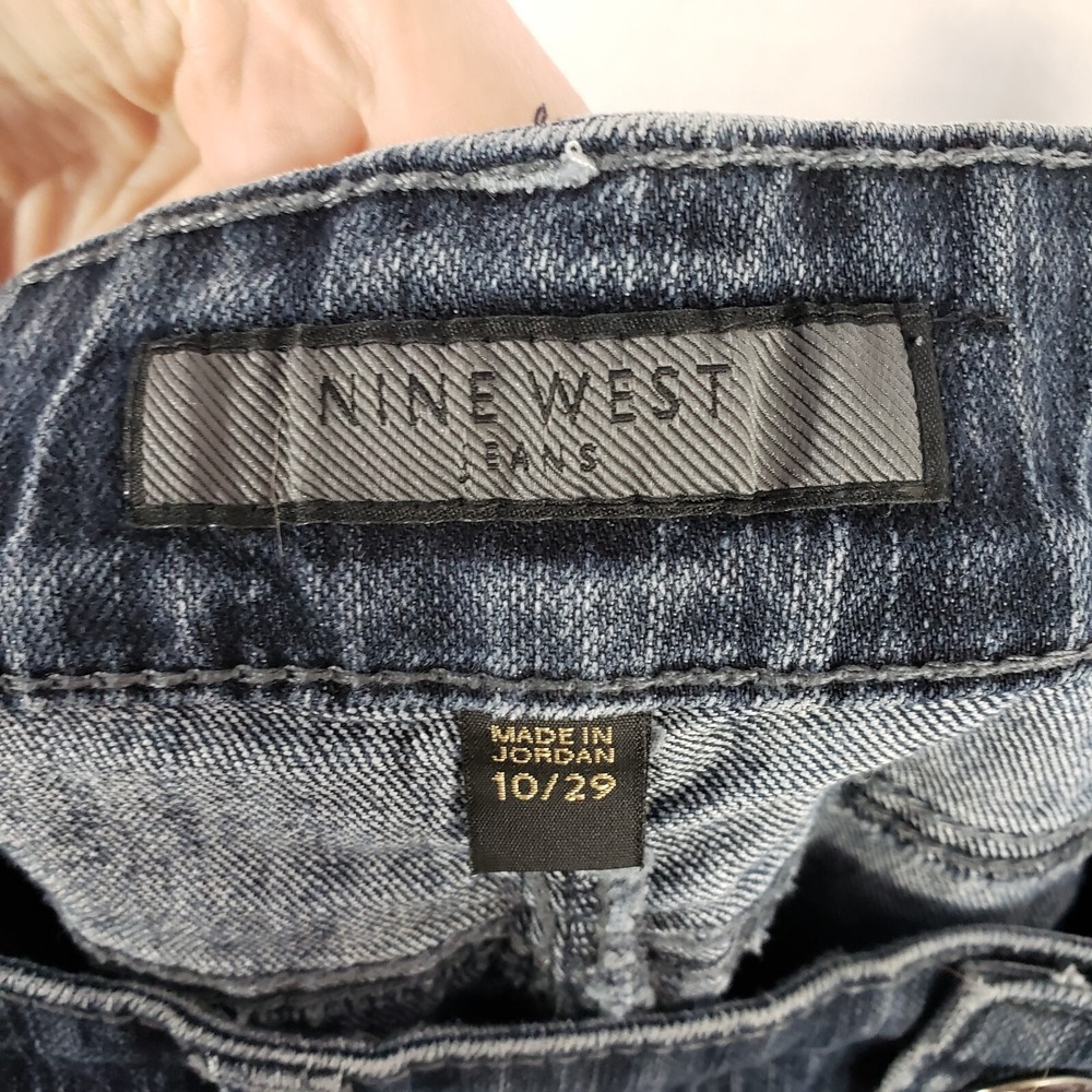 Nine West Jeans Womens Size 10 Dark Wash Bootcut Denim Pants‎ Retro Y2K Preppy - Picture 3 of 8